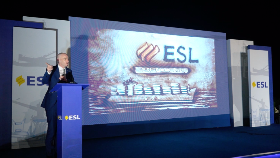 ESL's CEO, Till Ole Barrelet, speaking at ESL Oman's Grand Opening event